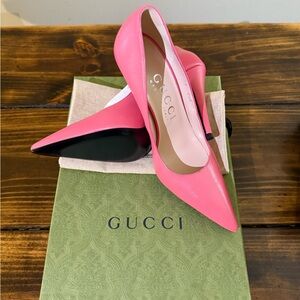Gucci Pink Leather Heels